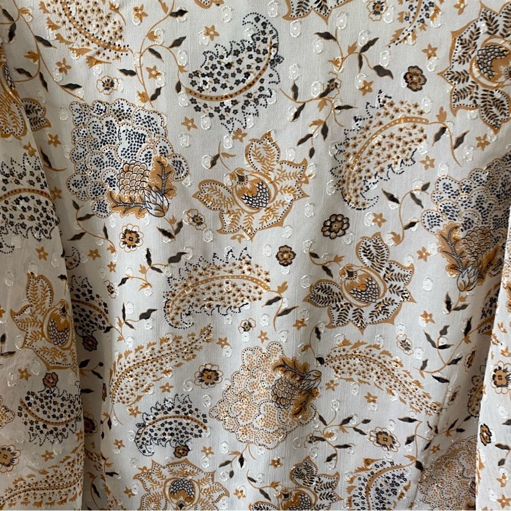 Joie floral/paisley button front blouse - Picture 6 of 14